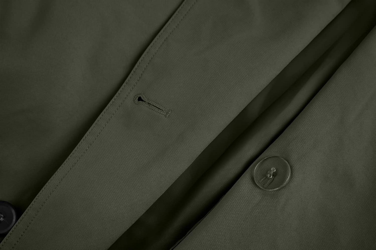 Mens Double Breasted Trench Coat Notched Lapel Casual Slim Fit Long Windbreaker Overcoat - Image 8