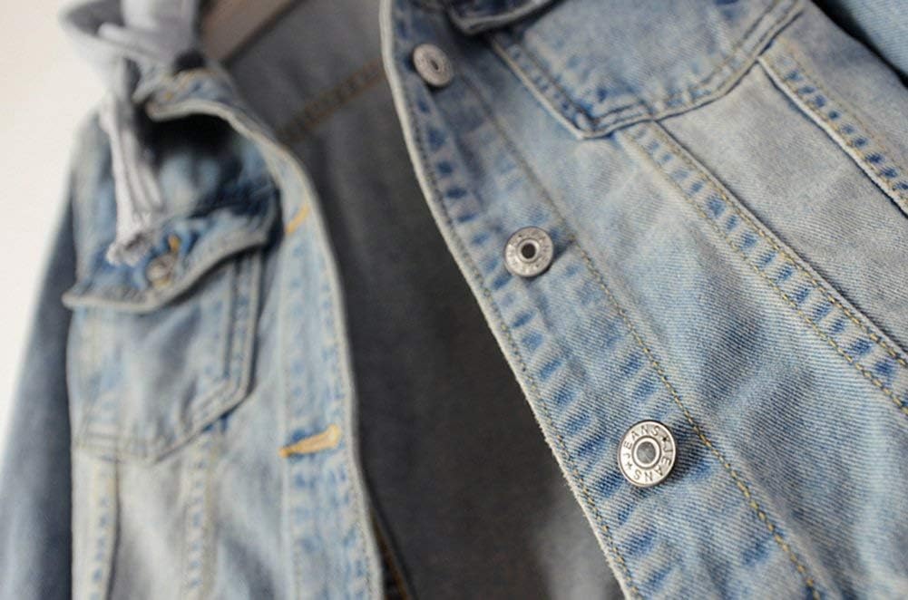 Women's Casual Detachable Hoodie Denim Jacket - Image 5